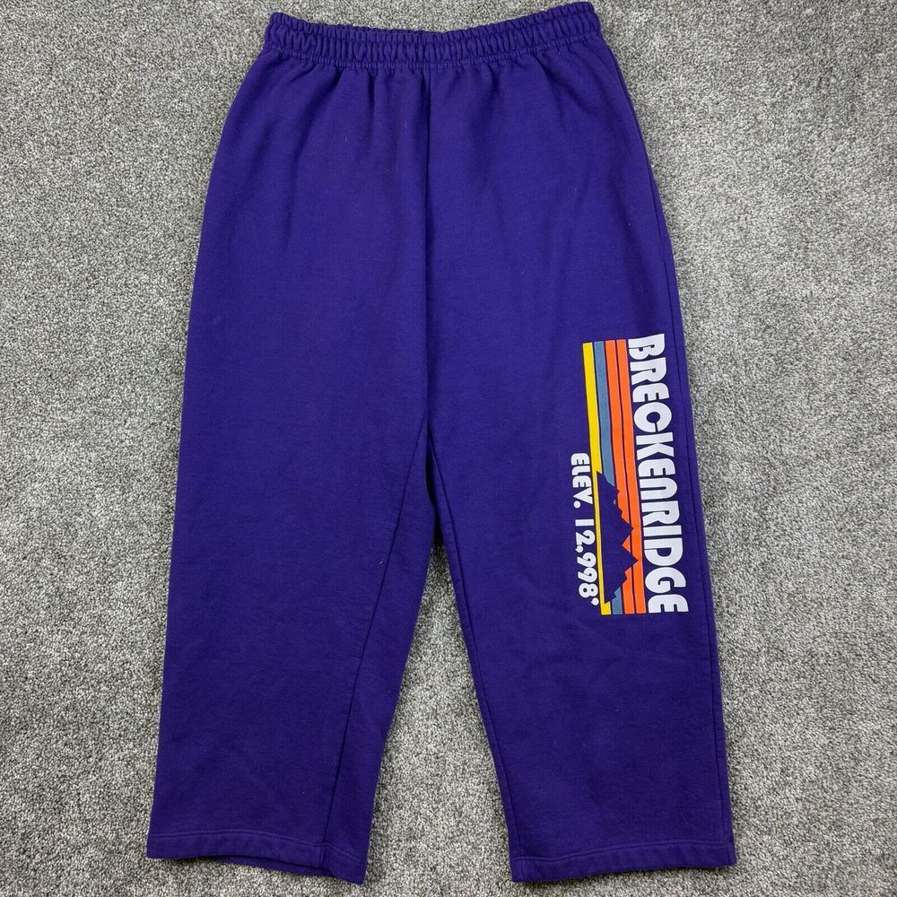 Breckenridge Colorado Sweatpants Women's‎ Large Purple Snowboard Ski Mountain
